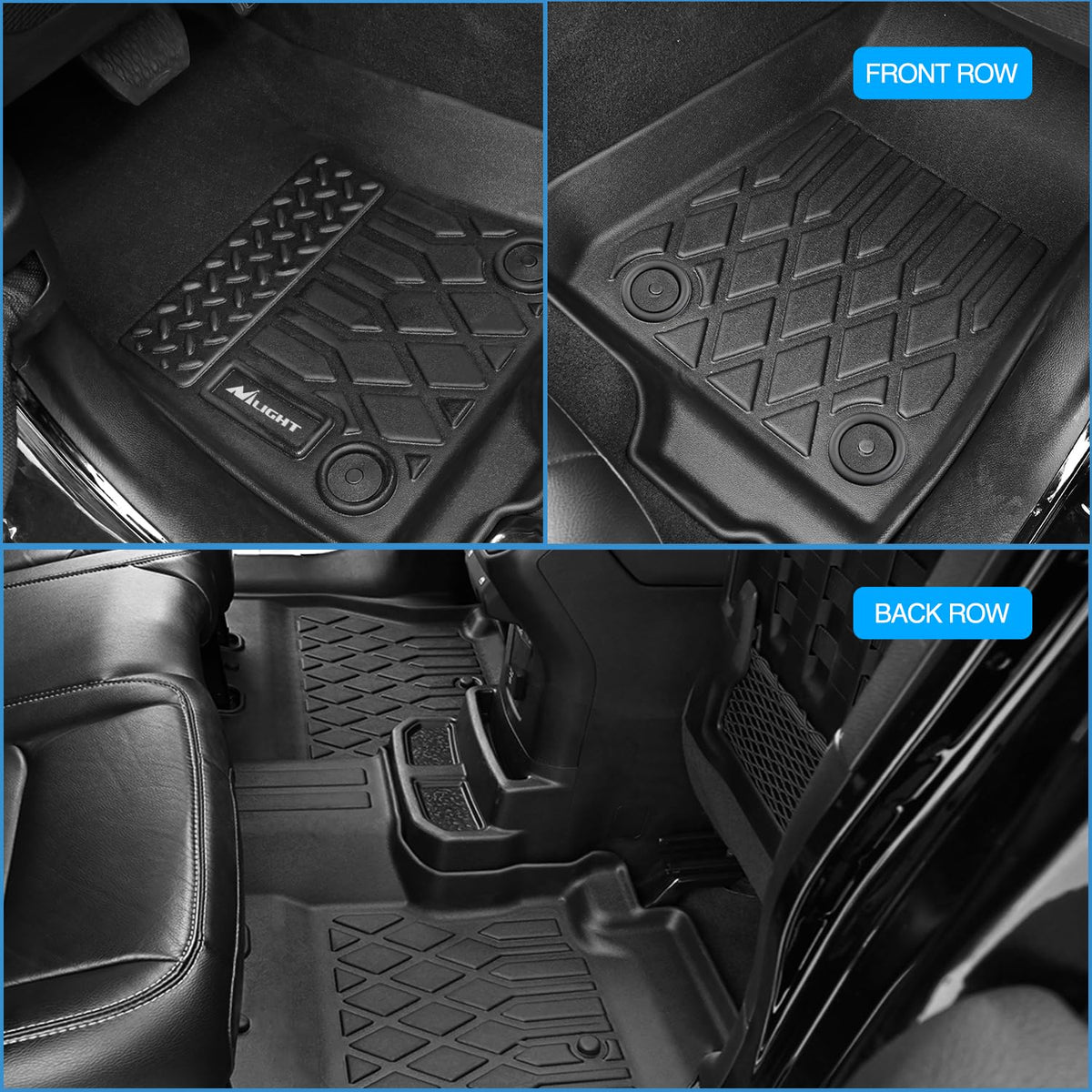 Nilight Alfombrillas de Piso de TPE para Dodge Charger RWD 2011-2023/Chrysler 300 RWD 2011 2012 2013 2014 2015 2016 2017 2018 2019 2020 2021 2022 2023, Forro de Piso Resistente a Todo Clima de Ajuste