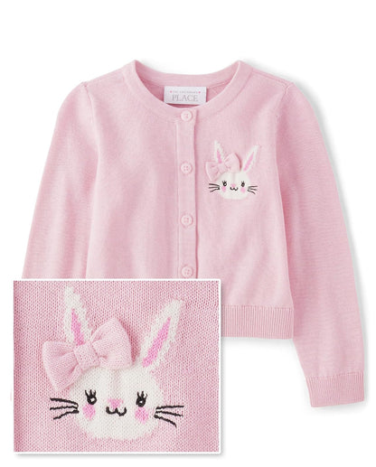 The Children's Place Cárdigan de Punto de Manga Larga con Botones para niños pequeños Camisa para Bebé-Niñas
