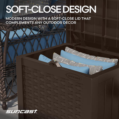 Suncast - Asiento de Almacenamiento pequeño de Resina de 22 galones, Java, SSW600J