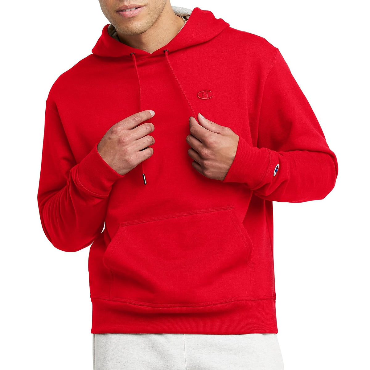 Champion Sudadera Powerblend con Capucha para Hombre - 2XL - Team Rojo Escarlata