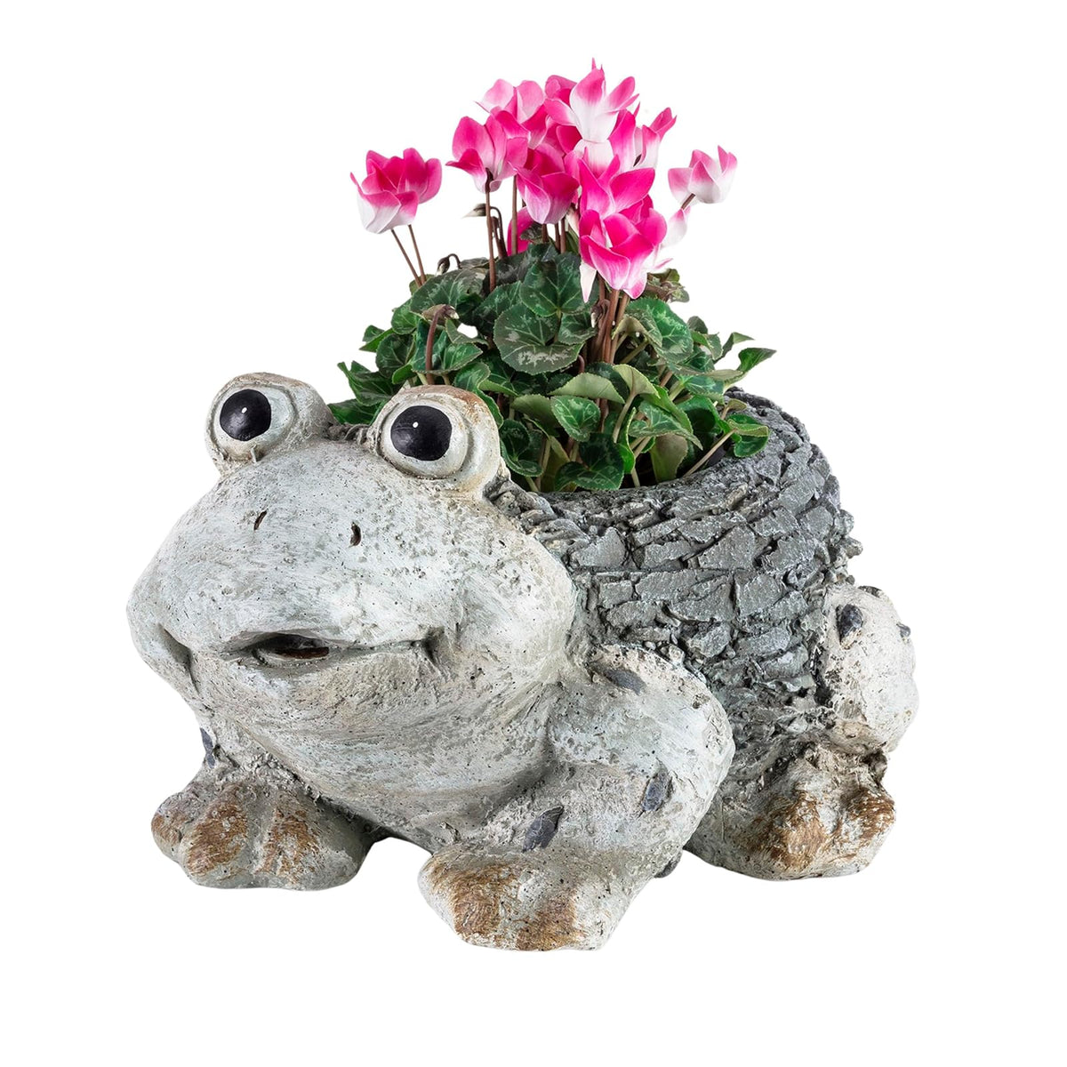 Alpine Corporation 11" Tall Indoor/Outdoor Frog Garden Planter and Yard Decoration