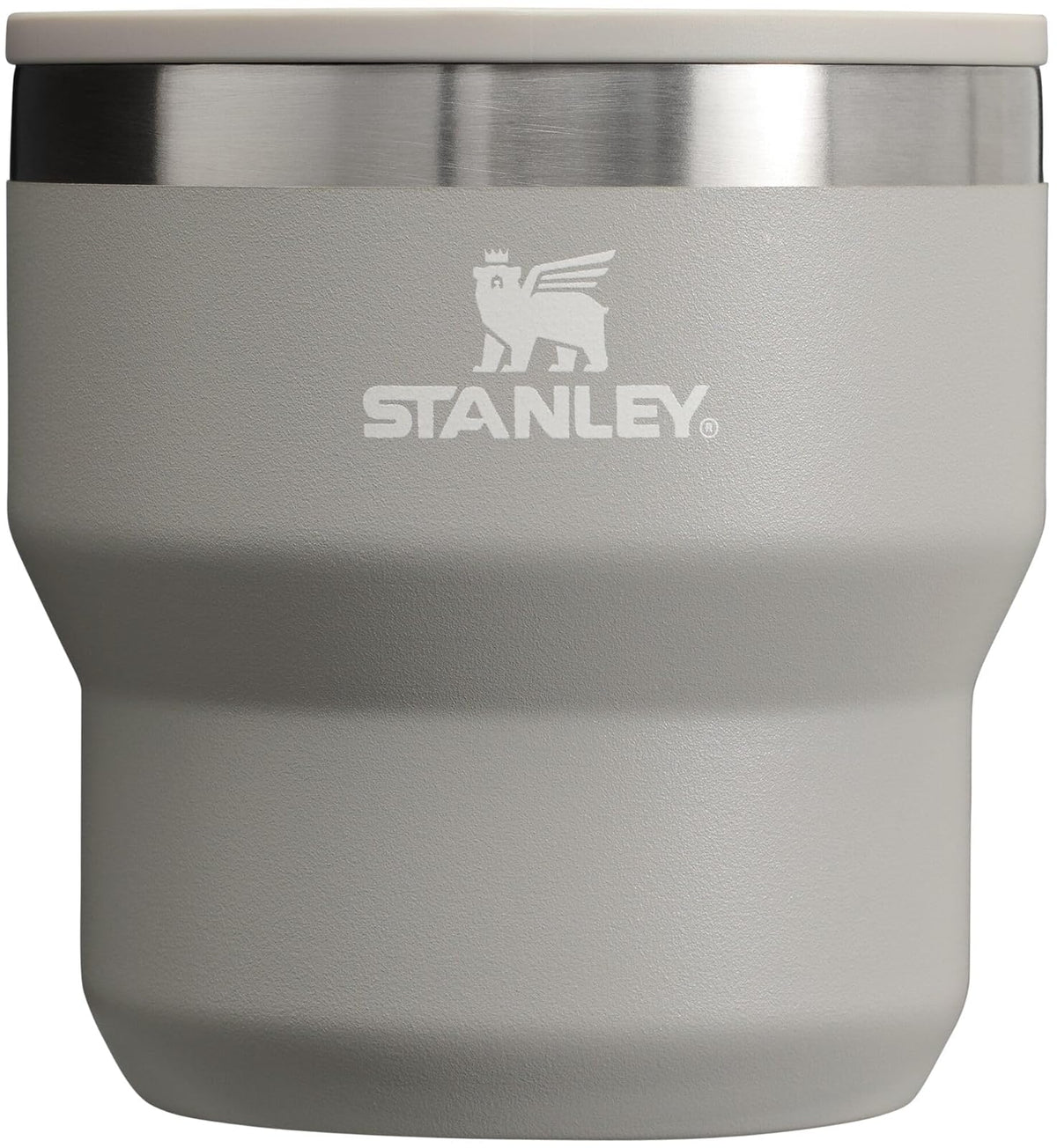 Stanley - Taza apilable para Campamento de 10 onzas, Tapa a presión, para café, té y Bebidas, Taza de café aislada de Acero Inoxidable, sin BPA, Ceniza