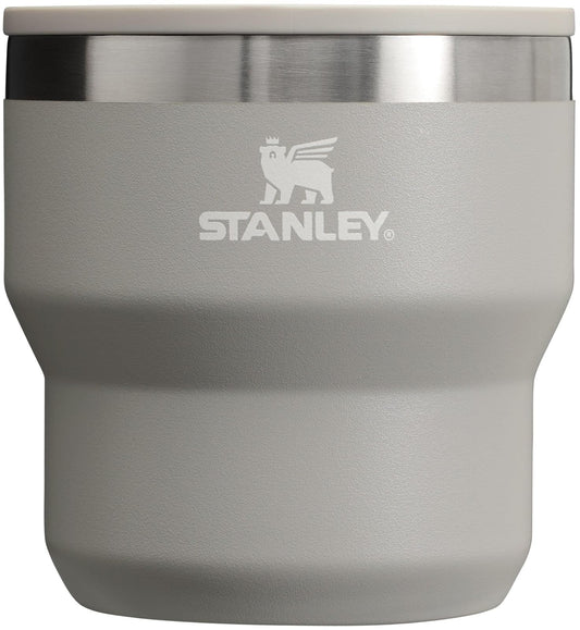 Stanley - Taza apilable para Campamento de 10 onzas, Tapa a presión, para café, té y Bebidas, Taza de café aislada de Acero Inoxidable, sin BPA, Ceniza