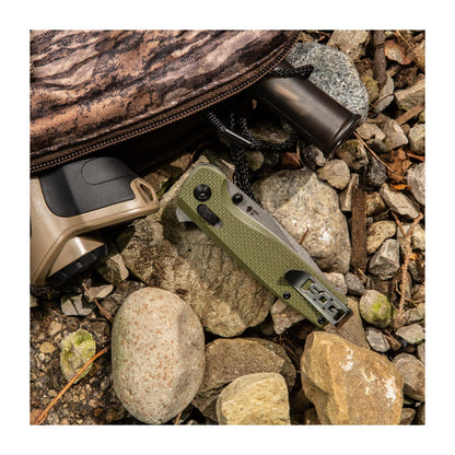SOG Terminus XR G10 - Cuchillos plegables ambidiestros de bolsillo EDC para llevar diario, mango G10, hoja de acero D2 resistente al desgaste