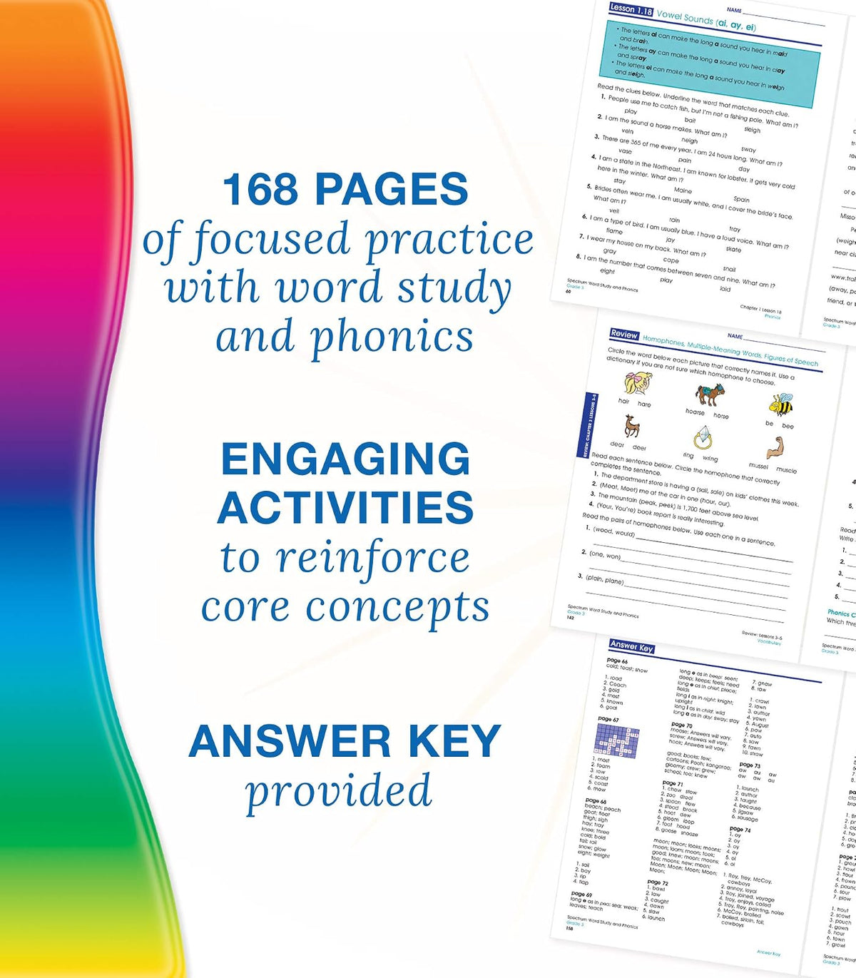 Spectrum Word Study and Phonics, Grade 3: Volume 82