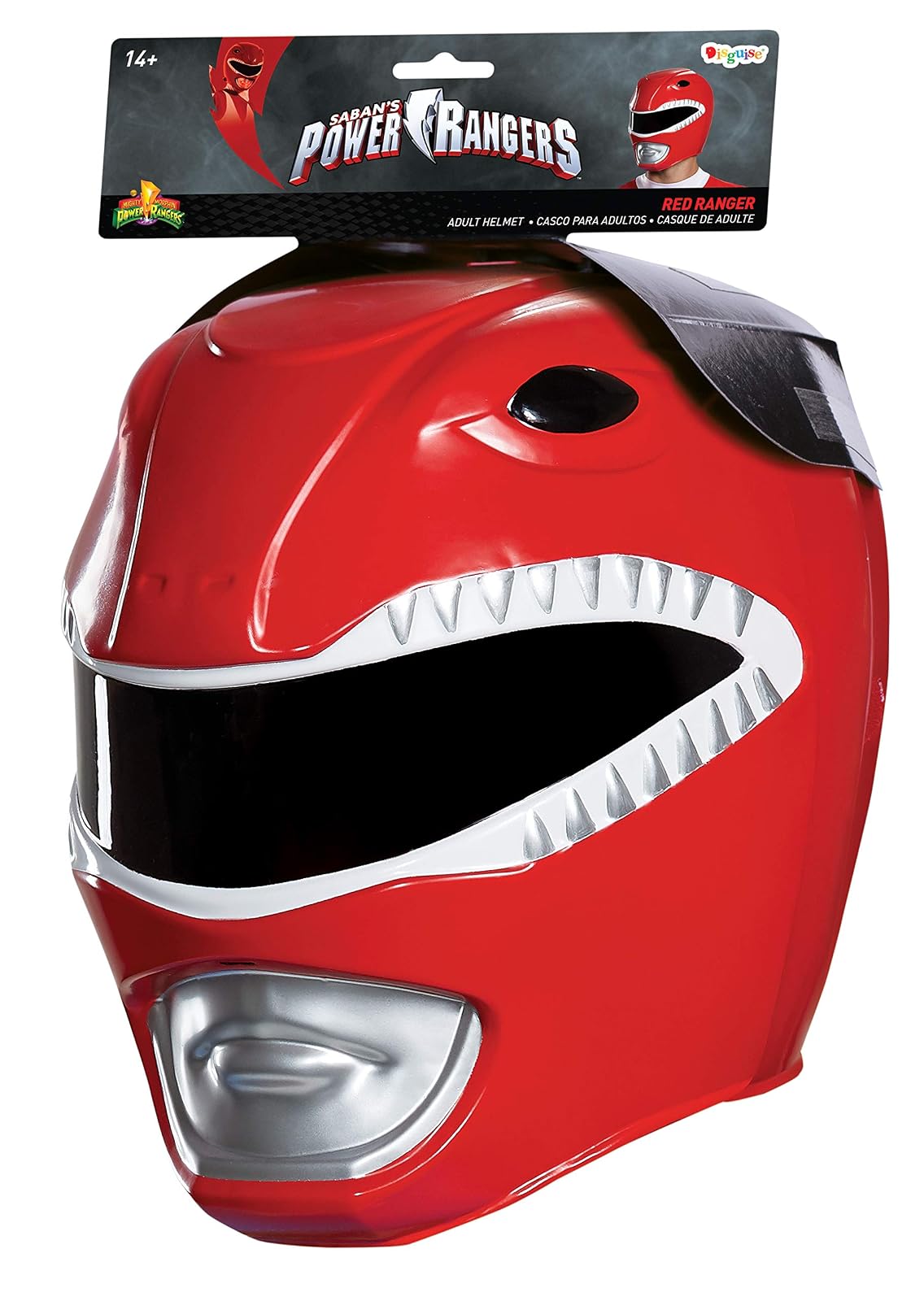Disguise Men's Red Ranger Adult Helmet