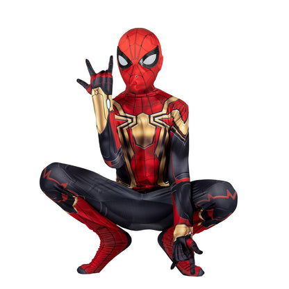 Marvel - Disfraz de Zentai de lujo oficial de Spider-Man integrado – Spandex elástico de dos vías de lujo con cremalleras invisibles y aberturas de muñeca para mayor comodidad (XL) Multi