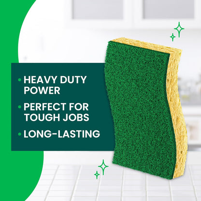 Scotch-Brite Heavy Duty Scrub Sponges, 9 Scrub Sponges, Stands Up to Stuck-on Grime