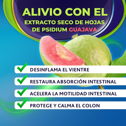 QG5 - Alivio para la Colitis. Ingredientes de origen 100% natural que alivian inflamación, dolor, diarrea, gases y espamos. Caja con 30 tabletas