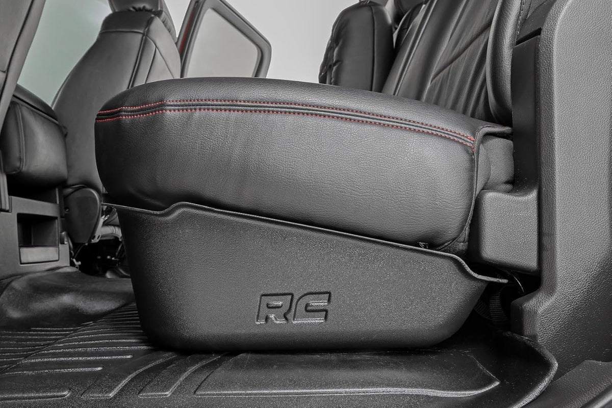 Rough Country - Almacenamiento para debajo del asiento para Chevy Silverado 1500 (2014-2018) y 2500HD/3500HD (2015-2019) Crew Cab - Ajuste personalizado para debajo del asiento, almacenamiento de