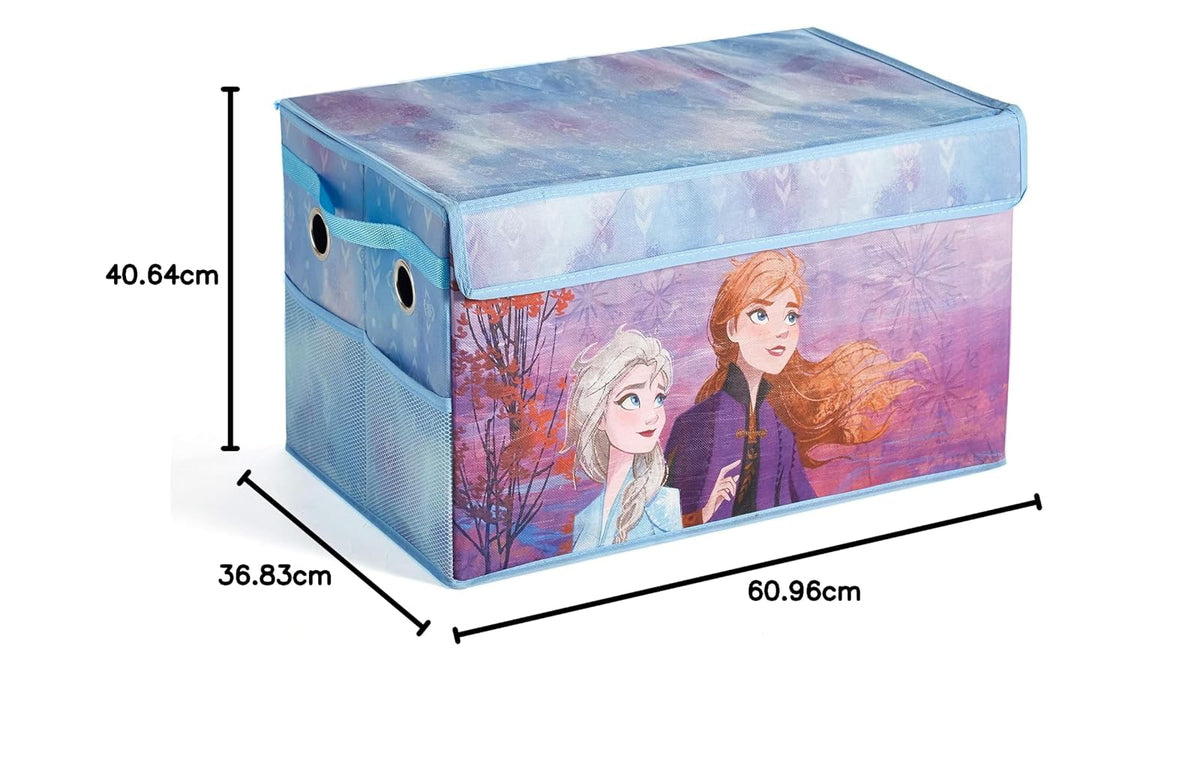 Idea Nuova Disney Frozen 2 Mini baúl plegable de almacenamiento de juguetes para niños, duradero con tapa
