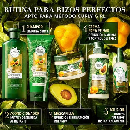 Herbal Essences Crema para peinar rizos Nutre e Hidrata Pequi 300 ml