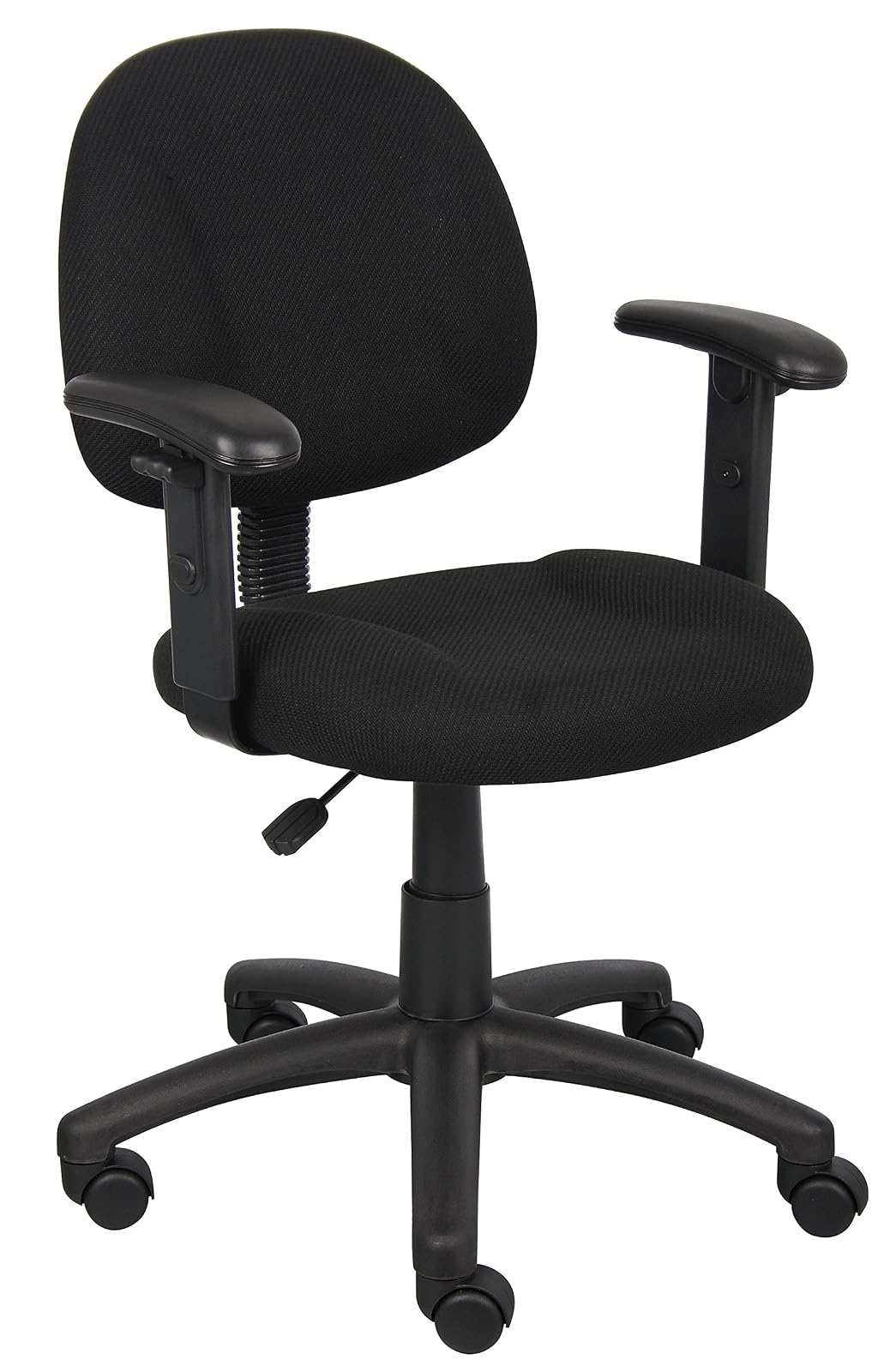 Boss B316-BK Fabric Deluxe Posture Task Chair with Arms, Black