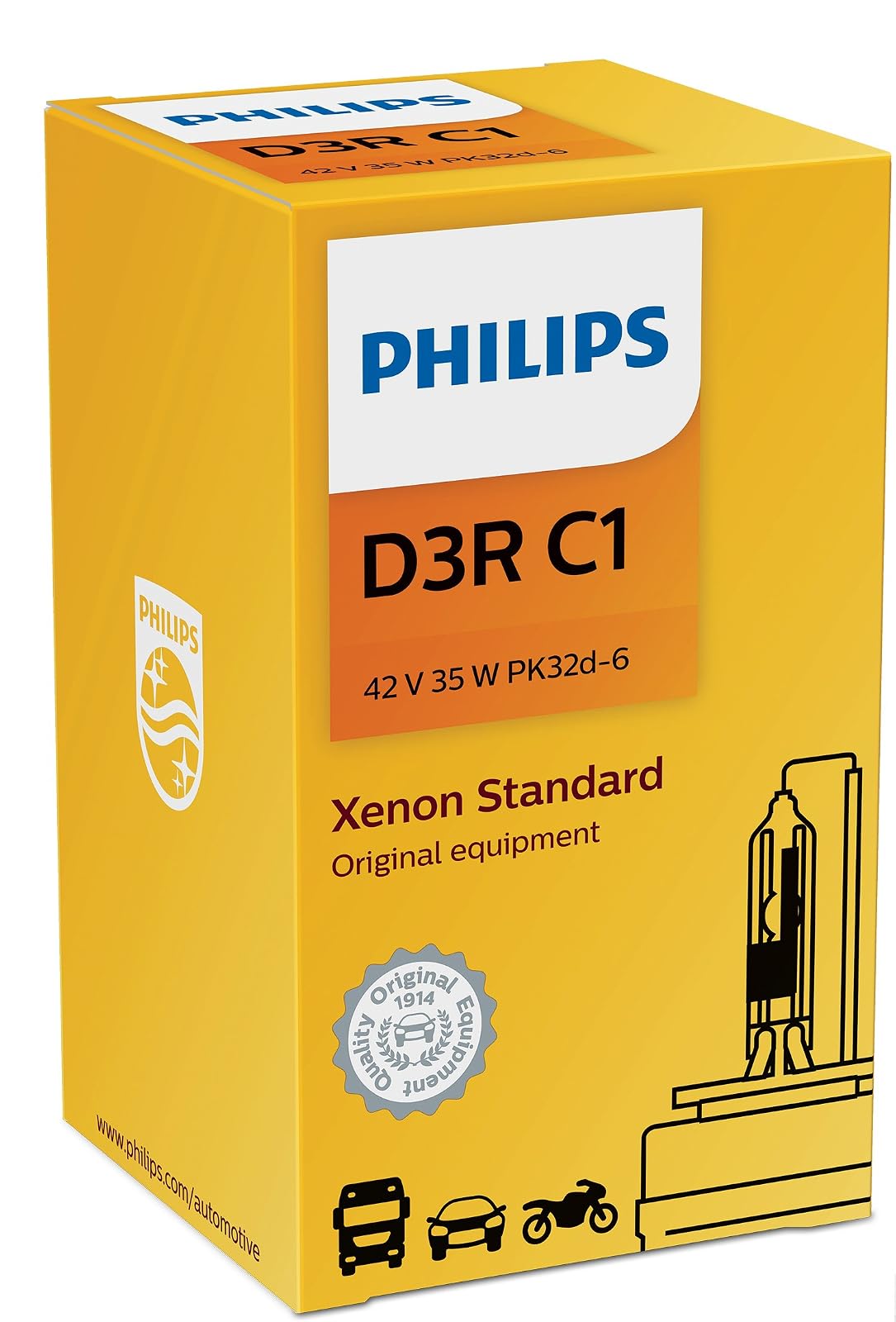PHILIPS Xenon Standard 42306C1 bombilla para automóvil - bombilla para automóviles (Xenon, Luz alta, D3R)