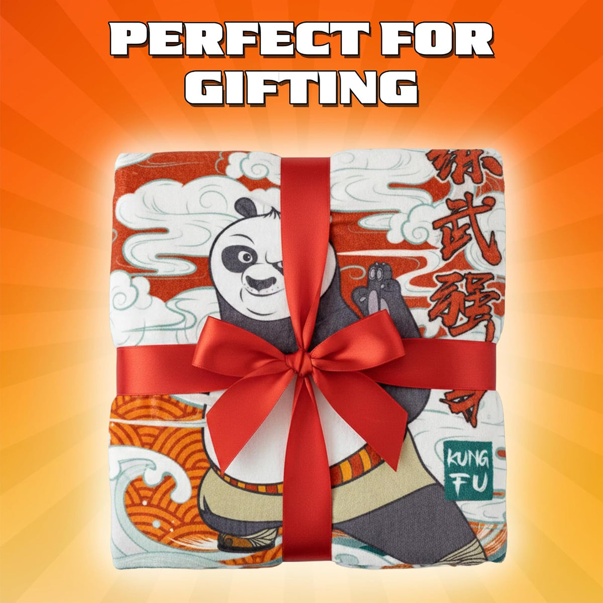 Silver Buffalo Kung Fu Panda - Manta de Forro Polar de 45 x 60 Pulgadas, Suave y acogedora, 180 g/m²