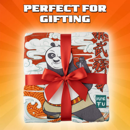 Silver Buffalo Kung Fu Panda - Manta de Forro Polar de 45 x 60 Pulgadas, Suave y acogedora, 180 g/m²