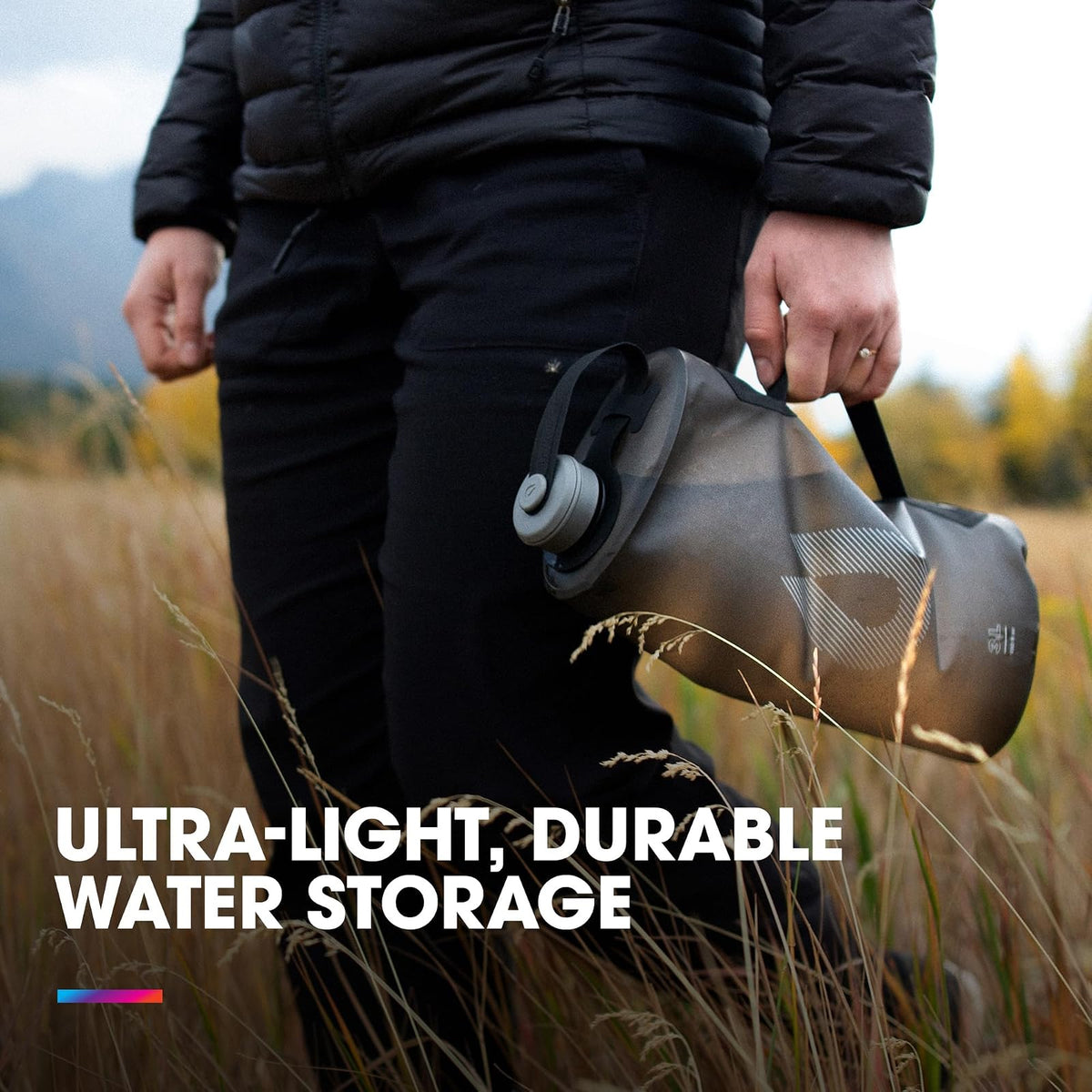 Almacenamiento de agua plegable para camping (2 L, 3 L, 4 L, 6 L, 10 L) – Sin BPA y PVC, bolsa de depósito de hidratación, a prueba de fugas