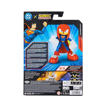 Jakks Pacific DC x Sonic The Hedgehog Figura de Acción Premium de 5 Pulgadas, Personajes Crossover Articulados (Shadow Batman, Tails Cyborg, Knuckles Superman), Edición Coleccionista, Multicolor