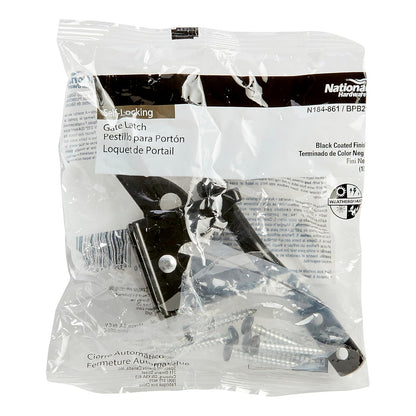 National Hardware N184-861 BPB21 Pestillo Automático para Portón en Negro