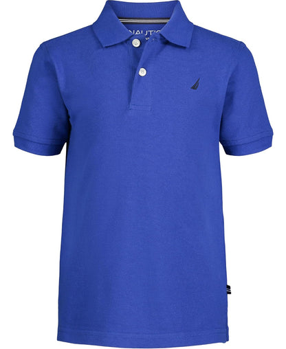 Nautica Playera Polo Manga Corta para Niño - 10-12 - Cobalto