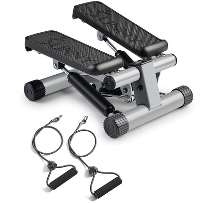 Sunny Health & Fitness Mini Stepper con Bandas de Resistencia - Negro
