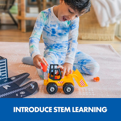 Educational Insights Design & Drill Bolt Buddies Bulldozer Juguetn Destornillador, Juguete Preese Desarmable cocolar Stem, Niños y Niñas Mayores de 3 años