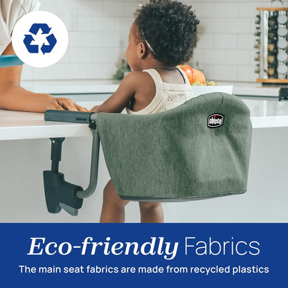 Chicco FastLock - Silla alta portátil para bebés y niños pequeños, se instala en segundos, musgo/verde