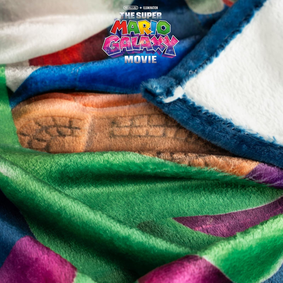 Franco Collectibles - Manta Decorativa de Super Mario Galaxy, Suave y acogedora para sofá, Cama o Sala de Juegos (Producto 100% con Licencia Oficial)