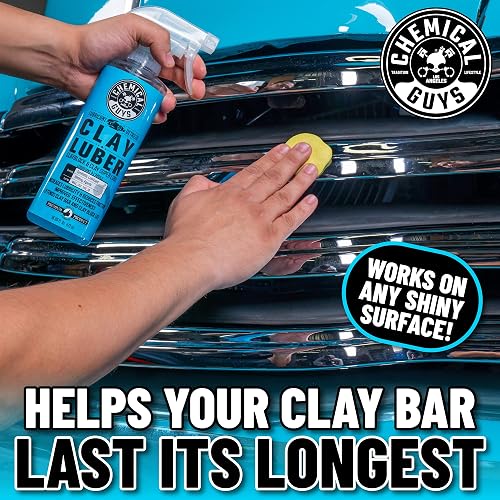 Chemical Guys OG Clay Bar & Lubber Kit Lubricante Sintético, Uso Ligero/Medio, 473 ml (2 Artículos), Amarillo