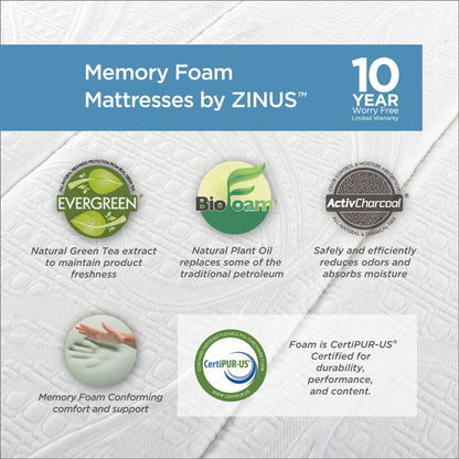 Night Therapy Memory Foam 8 Inch Therapeutic Comfort Mattress, Matrimonial