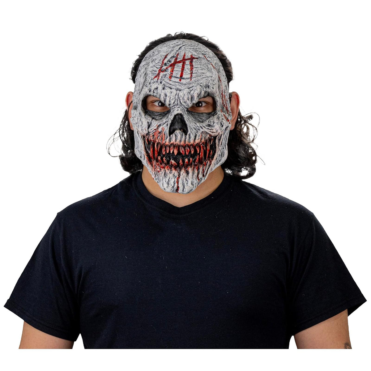 Ghoulish Productions Máscara De Látex Skull fangs gore Monster, Urban Mask Monstruo Creepy, Disfraz Aterrador para Halloween y Fiestas Temáticas, Cosplay Calavera, Diseño Artesanal Face Mask