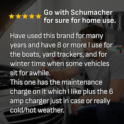 Schumacher SC1320 Cargador/Mantenedor Automático de baterías 6 Amp 12 Volts.