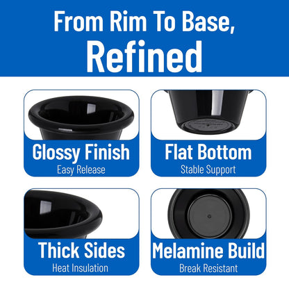 Carlisle 4312203 negro 2 onzas. Suave Ramekin (caja de 48)