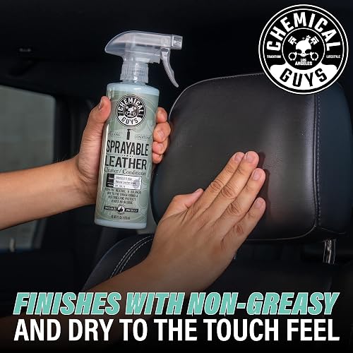 Chemical Guys Limpiador y Acondicionador de Cuero Todo en Uno en Spray SPI_103_16SW, 473 ml, Aroma a Cuero