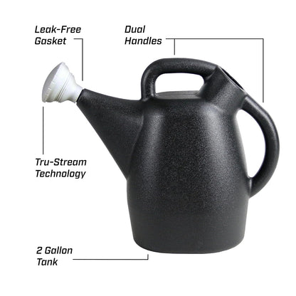 Chapin 47998: 2 Gallon Watering Can for Indoor & Outdoor Plants, 100% Recycled Plastic with Removable Nozzle, Drip-Free Sprinkler Head, Made in USA