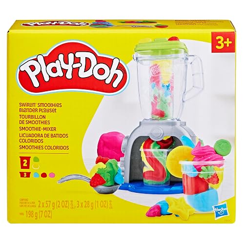 Play-Doh - Licuadora de Batidos Coloridos - Set de licuadora de Juguete - Artículos de Cocina de Juguete - Juguetes para Actividades de Manualidades para niños y niñas a Partir de 3 años