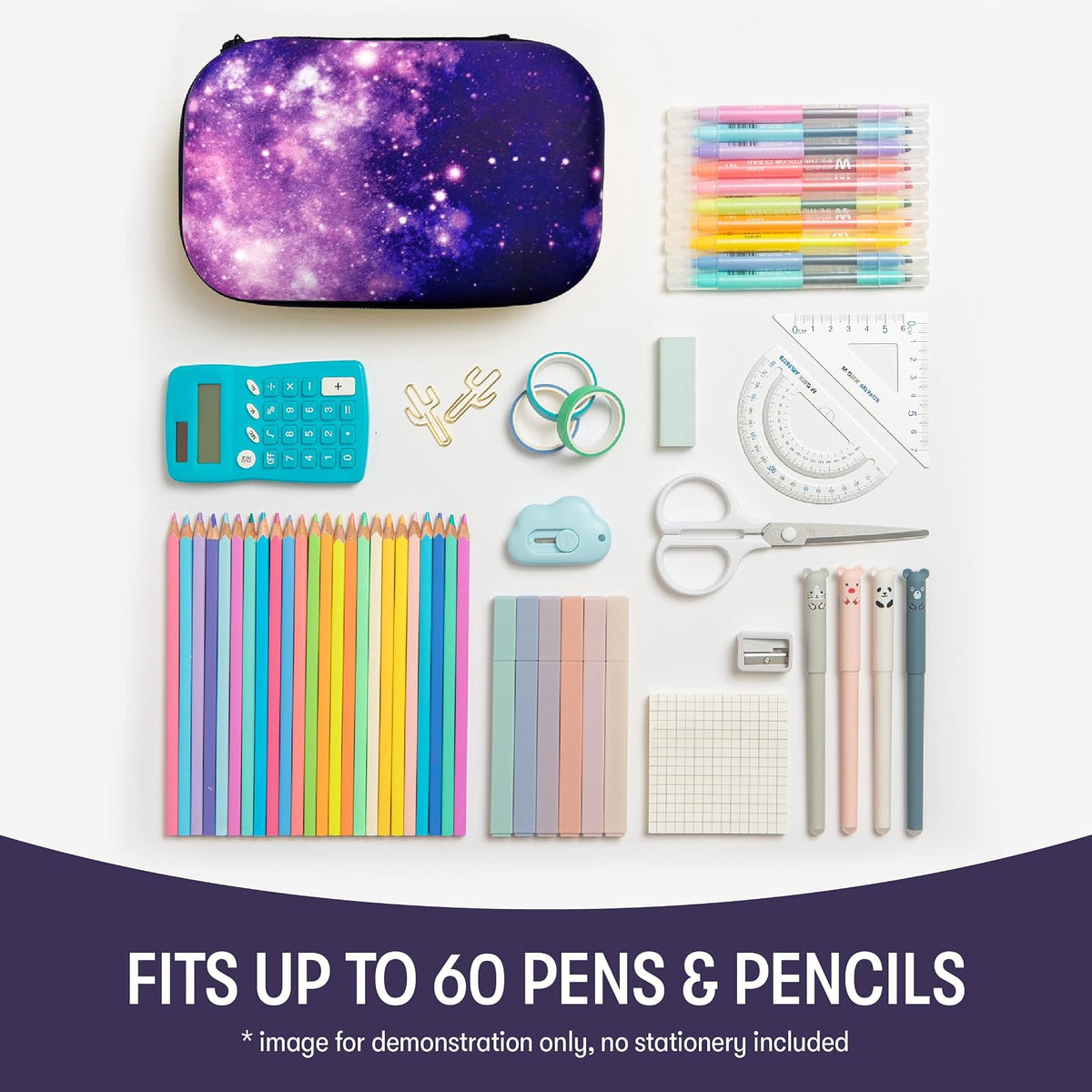 ZIPIT Estuche Galaxia para lápices | Estuche de gran capacidad | Estuche escolar para niñas y niños