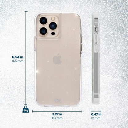 Case-Mate - Sheer Crystal - Funda para iPhone 13 Pro MAX - Delgado - Protección contra caídas de 10 pies - 6.7 Pulgadas - Transparente