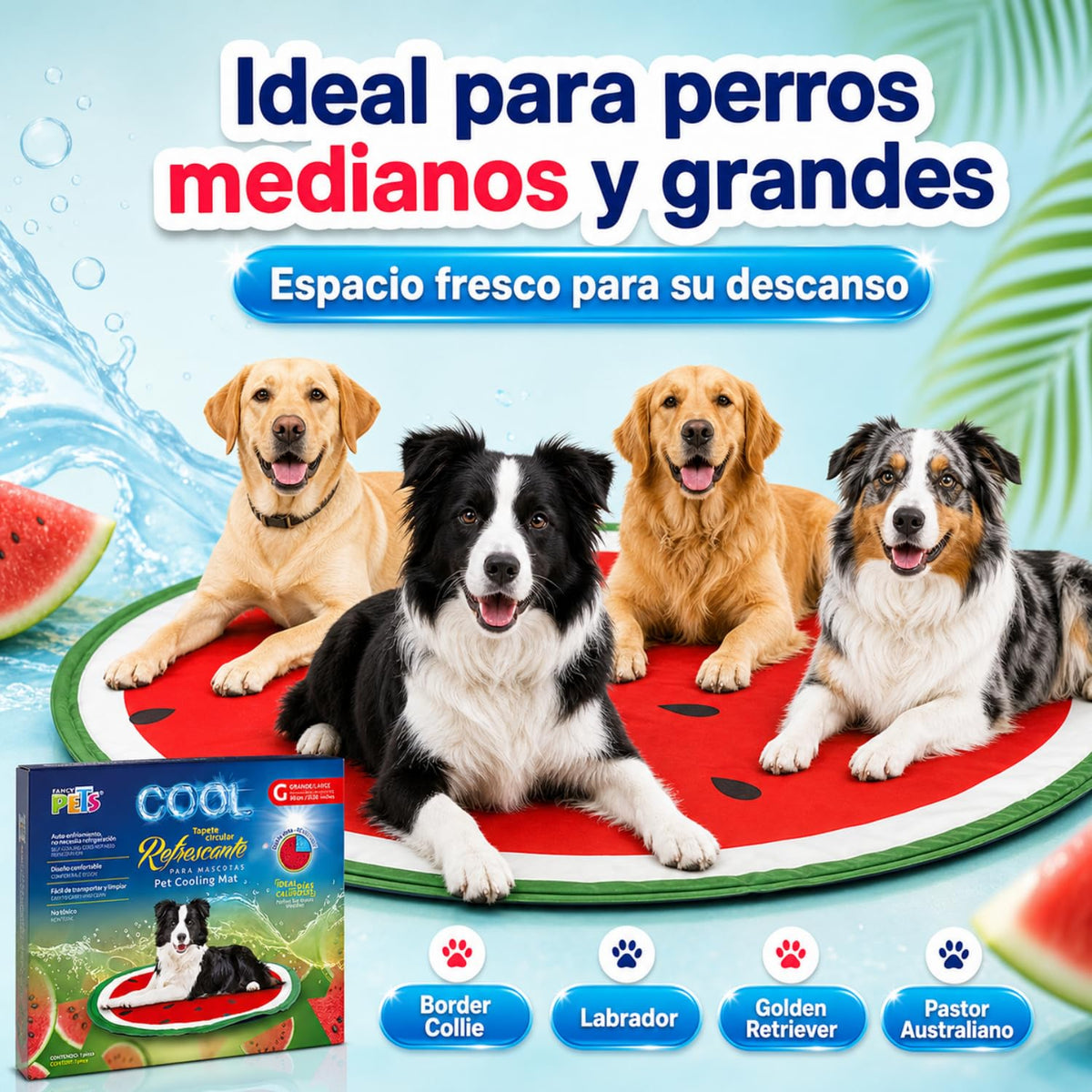 Fancy Pets TAPETE REFRESCANTE Circular GDE Sandia Cool