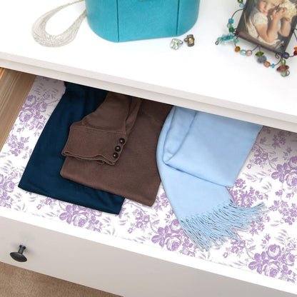 con-Tact Brand Creative Covering, Forro Autoadhesivo para estantería, Forro de Vinilo Multiusos, fácil de Usar y aplicar, 18 x 60 pies, Toile Lavender