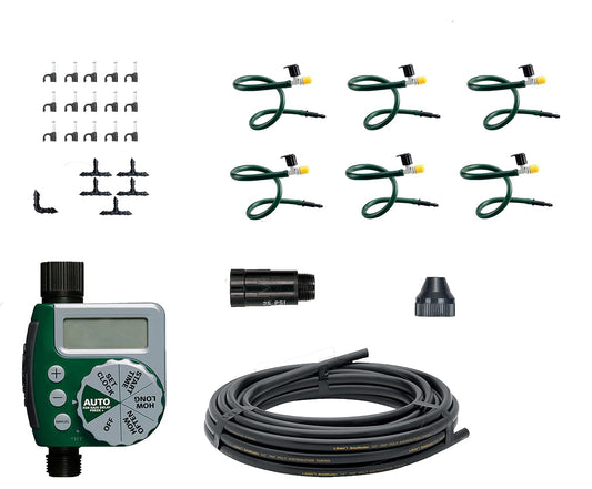 Orbit 56318 - Kit de riego flexible con temporizador de extremo de manguera