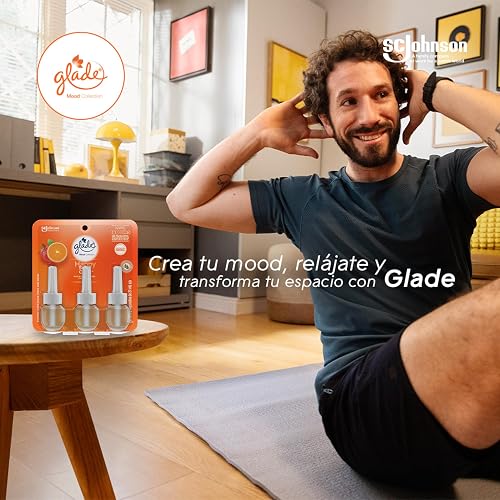 Glade Aromatizante para Hogar Eléctrico Sweet Citrus, 3 Repuestos 21 ml