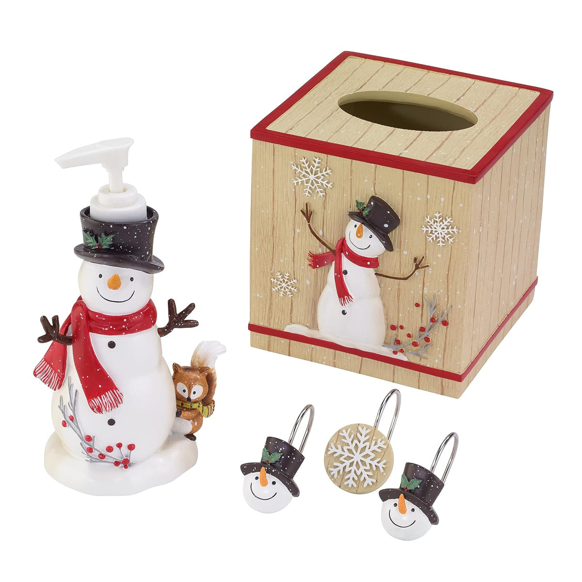 Avanti Linens - Dispensador de jabón/Bomba de loción, Accesorios de baño duraderos, Esenciales para el baño de Invitados, decoración del hogar de día Festivo (colección Friends Gather)