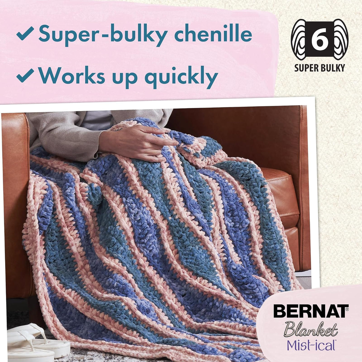 Bernat Blanket Mist-ical Storm Blue Paquete de 2 hilos de 300 g