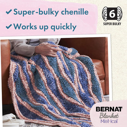Bernat Blanket Mist-ical Storm Blue Paquete de 2 hilos de 300 g