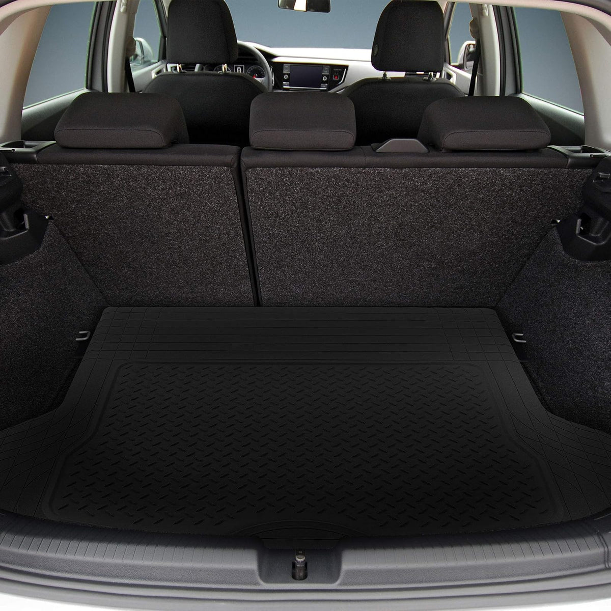 FH GROUP F16400BLACK Black All Season Protection Cargo Mat/Trunk Liner (Trimmable)