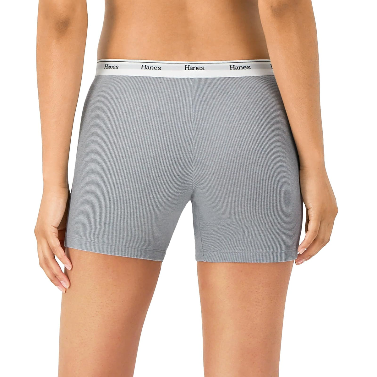 Hanes Originals - Paquete de Calzoncillos Tipo Calzones de algodón elástico a la Mitad del Muslo, a la Moda, Paquete de 4 Ropa Interior para Mujer