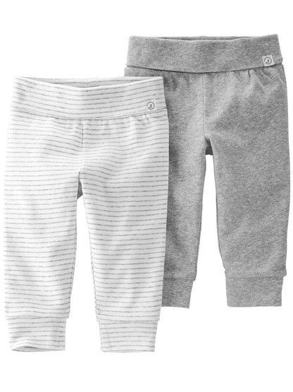 little planet by carter's 2-Pack Pants Made with Organic Cotton Pantalones Unisex bebé