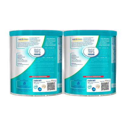 NAN 4 Optimal Pro, Alimento Para Niños de Corta Edad a Base de Leche, Fortificado, Proteína Optimizada, A Partir de 2 Años, Pack de 2 Latas de 800 g c/u