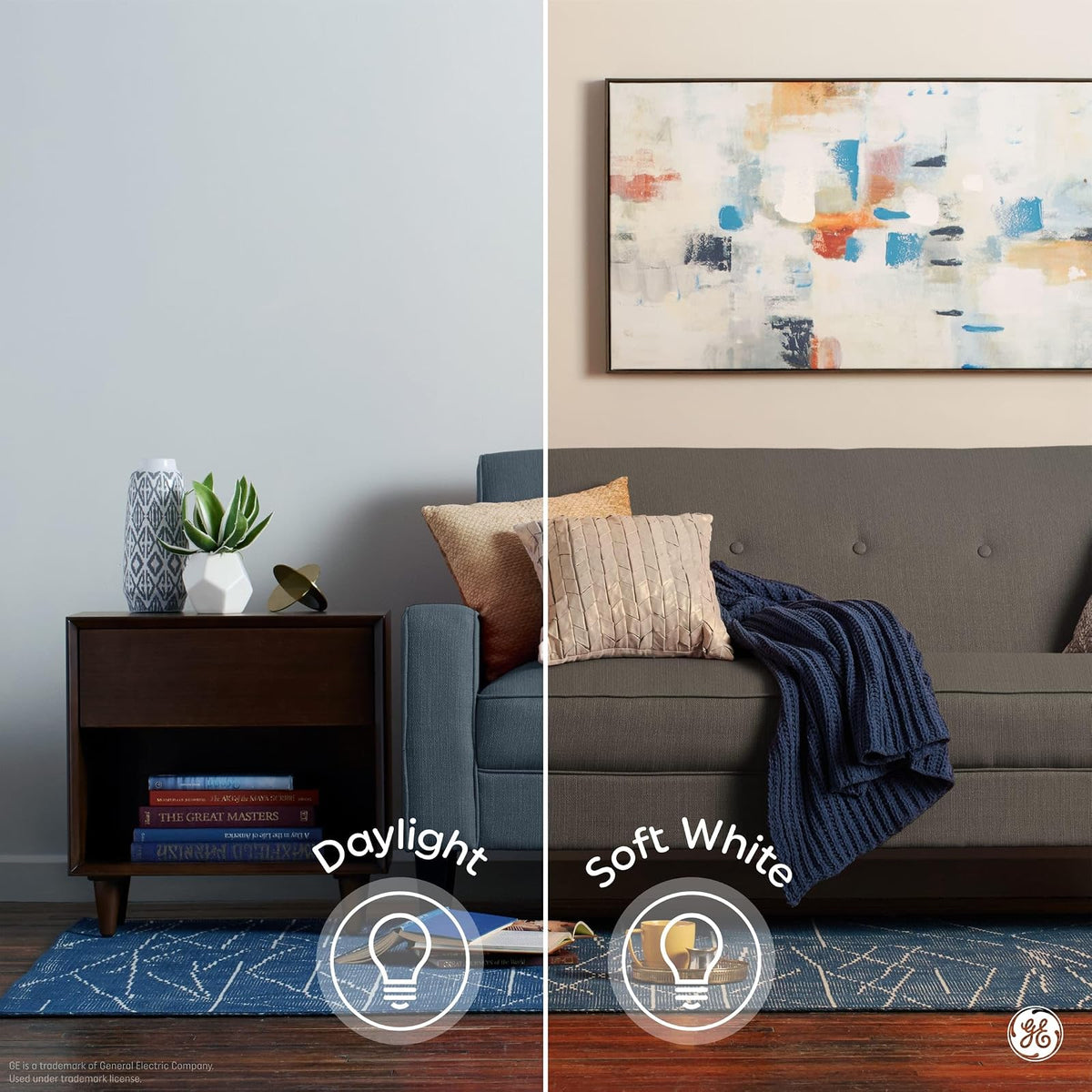GE - Bombillas LED regulables con punta roma, 4 W (repuesto de 40 W) 300 lúmenes, blanco suave, base de foco candelabro, 2 unidades de bombillas LED
